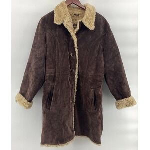 Wilsons Leather Maxima Jacket Womens Suede Penny Lane Coat Vintage 90s Boho XL